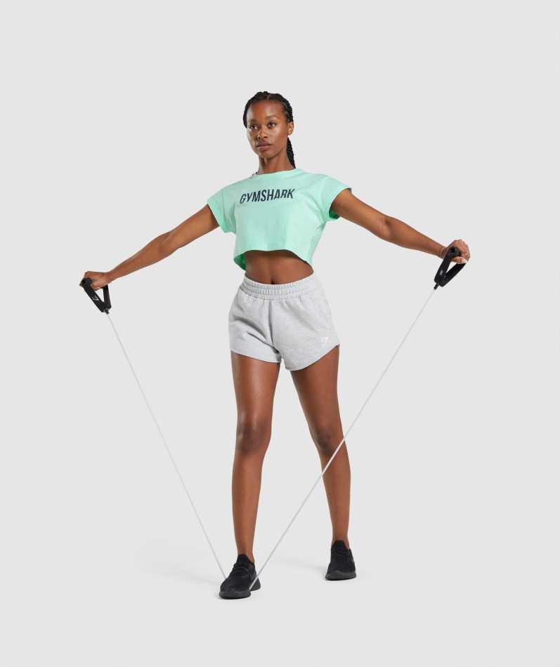 Gymshark Apollo Crop Top Turbo Blå