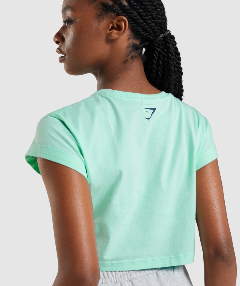 Gymshark Apollo Crop Top Turbo Blå
