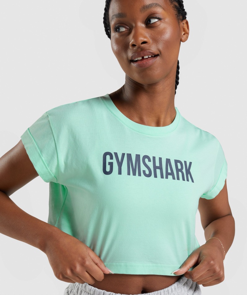 Gymshark Apollo Crop Top Turbo Blå