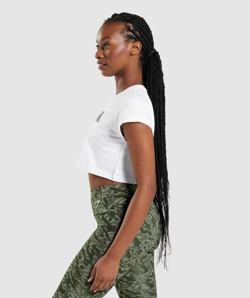Gymshark Apollo Crop Top Hvit