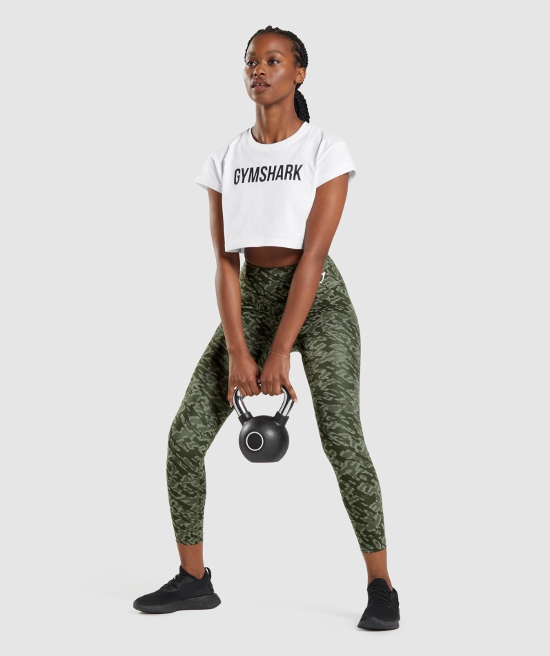 Gymshark Apollo Crop Top Hvit