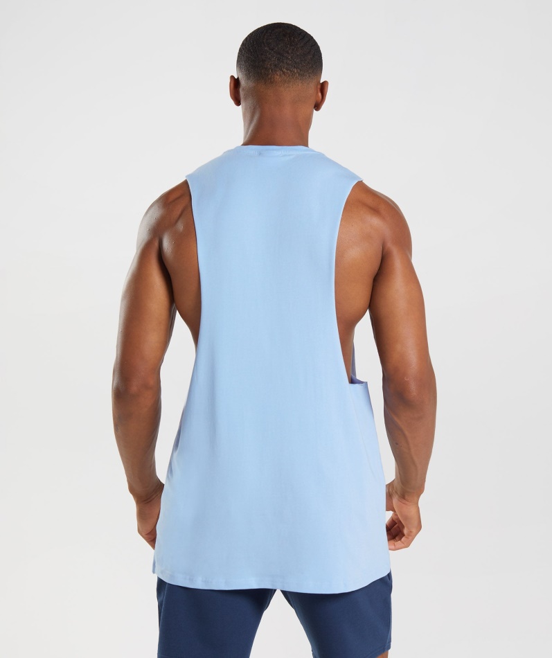 Gymshark Apollo Infill Drop Arm Tank Månestein Blå
