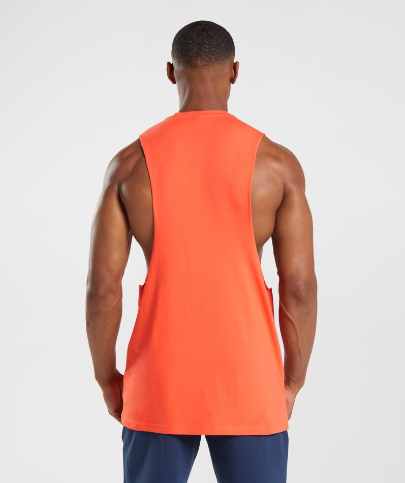 Gymshark Apollo Infill Drop Arm Tank Papaya Orange