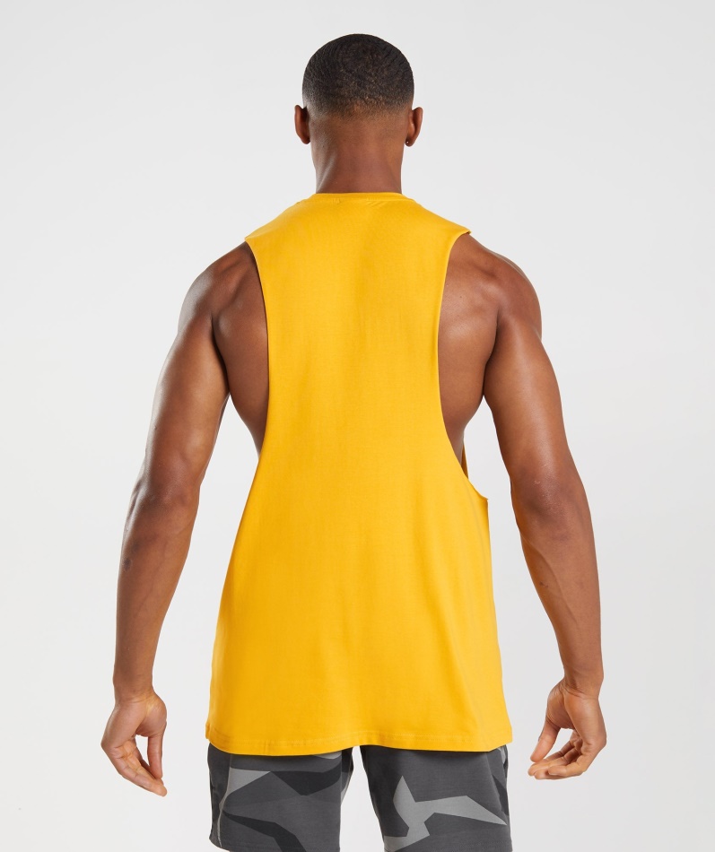 Gymshark Apollo Infill Drop Arm Tank Safran Gul