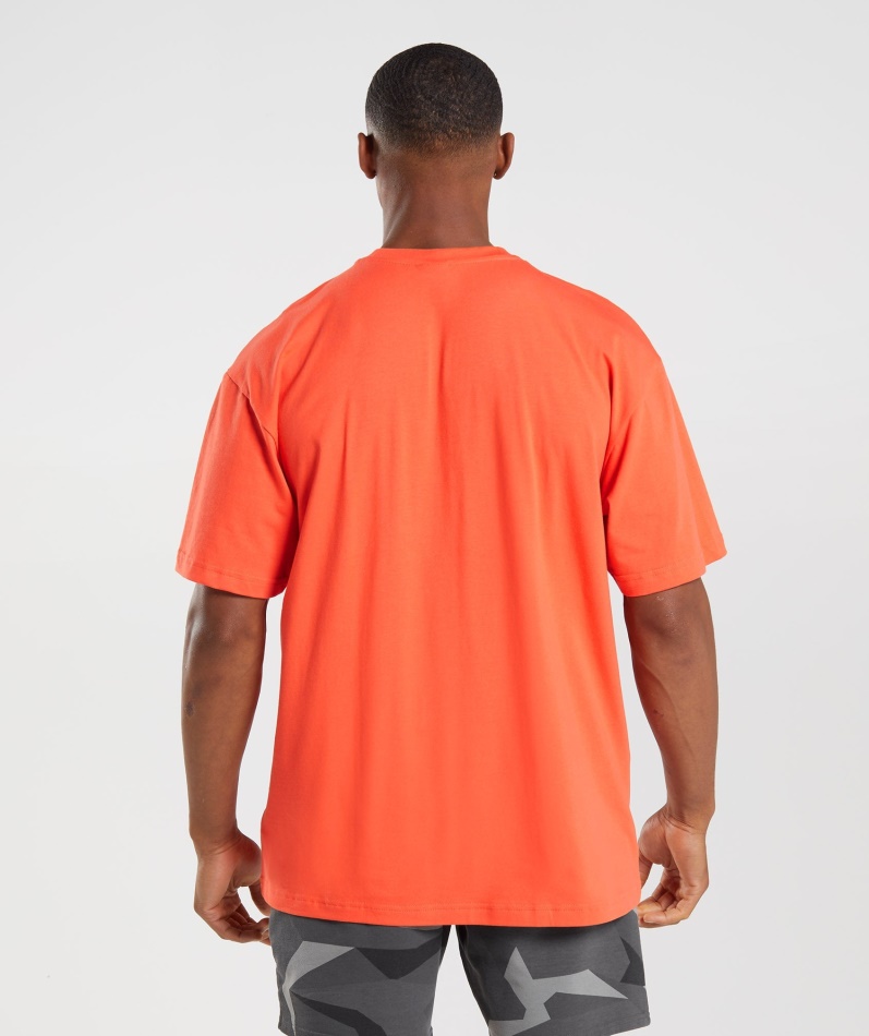 Gymshark Apollo Infill Overdimensjonert T-skjorte Papaya Oransje