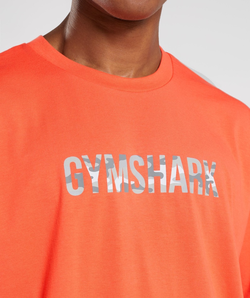 Gymshark Apollo Infill Overdimensjonert T-skjorte Papaya Oransje