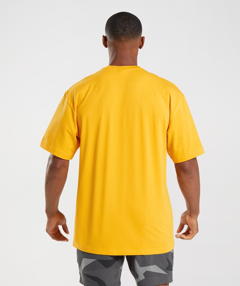Gymshark Apollo Infill Oversized T-skjorte Safran Gul