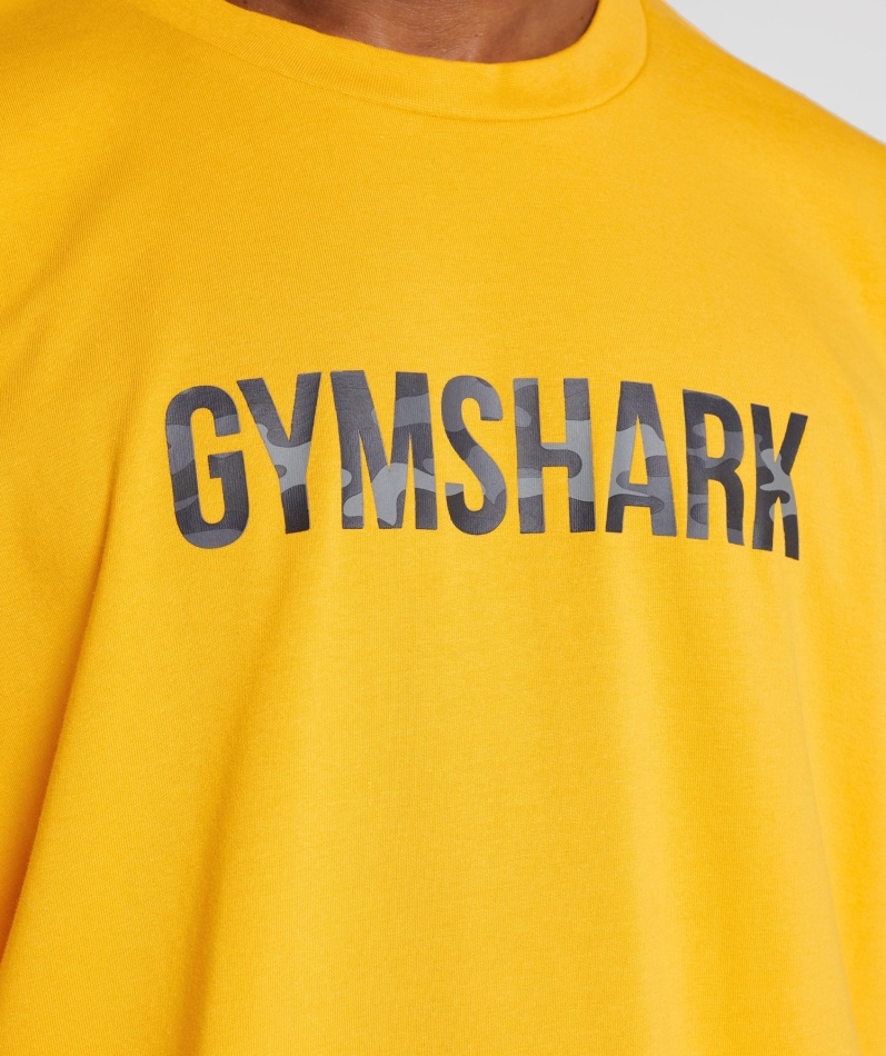 Gymshark Apollo Infill Oversized T-skjorte Safran Gul