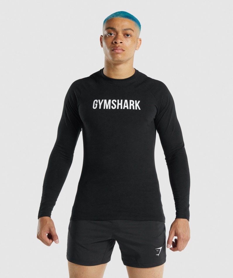 Gymshark Apollo Langermet T-skjorte Svart