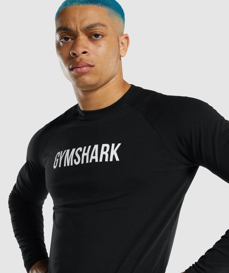 Gymshark Apollo Langermet T-skjorte Svart
