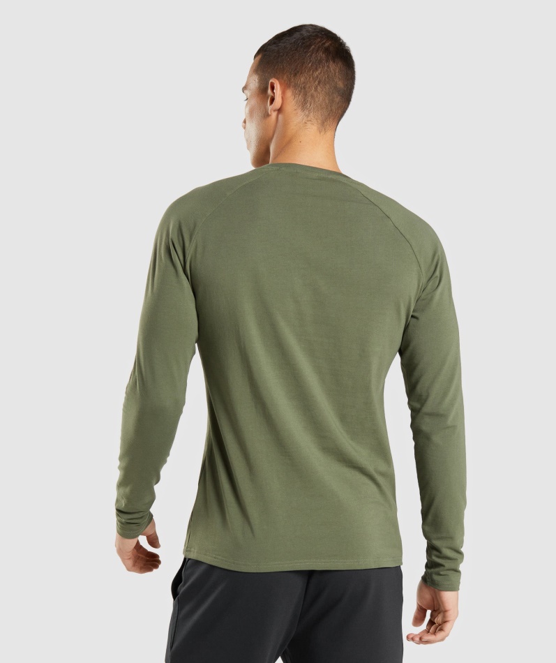 Gymshark Apollo Langermet T-skjorte Kjerne Oliven