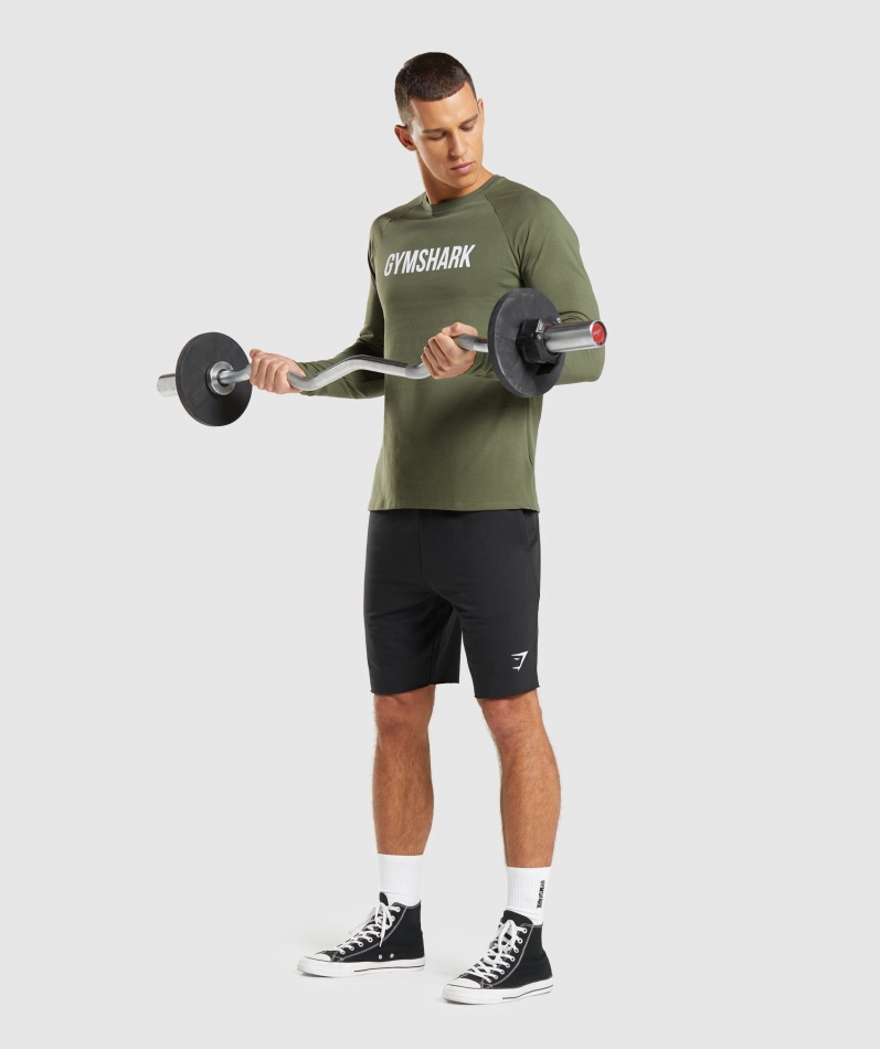 Gymshark Apollo Langermet T-skjorte Kjerne Oliven