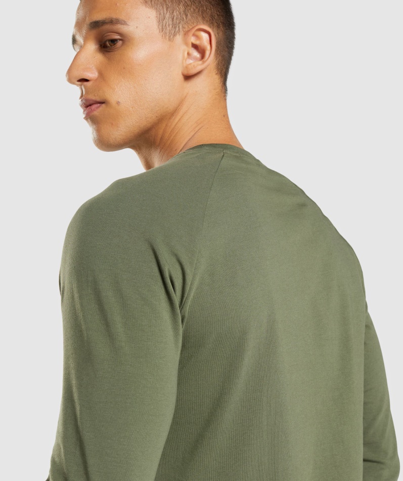 Gymshark Apollo Langermet T-skjorte Kjerne Oliven