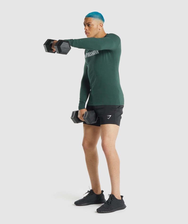 Gymshark Apollo Langermet T-skjorte Mørkegrønn