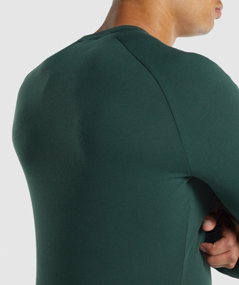 Gymshark Apollo Langermet T-skjorte Mørkegrønn