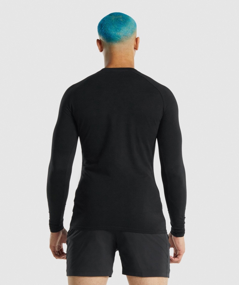 Gymshark Apollo Langermet T-skjorte Herre Svart
