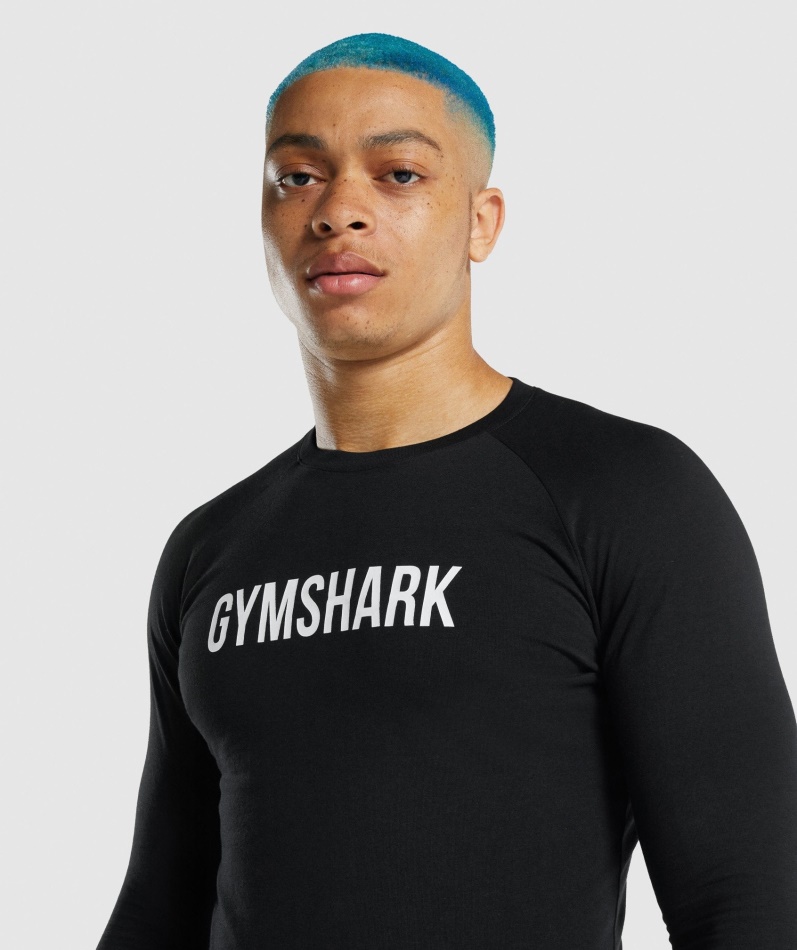 Gymshark Apollo Langermet T-skjorte Herre Svart