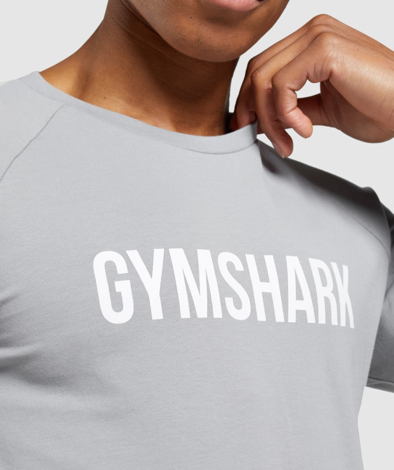 Gymshark Apollo Langermet T-skjorte Menn Smokey Grå