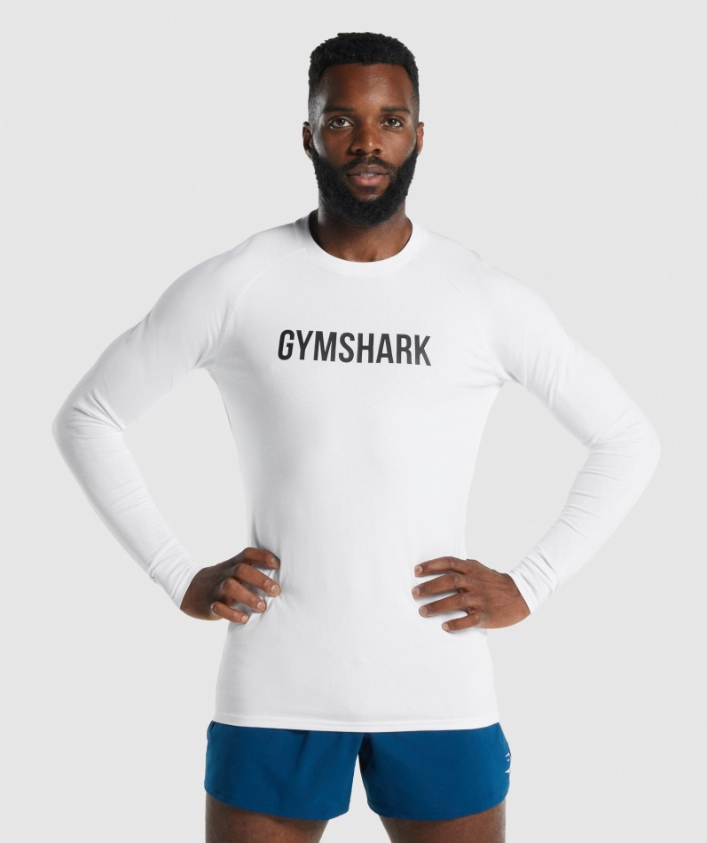 Gymshark Apollo Langermet T-skjorte Herre Hvit