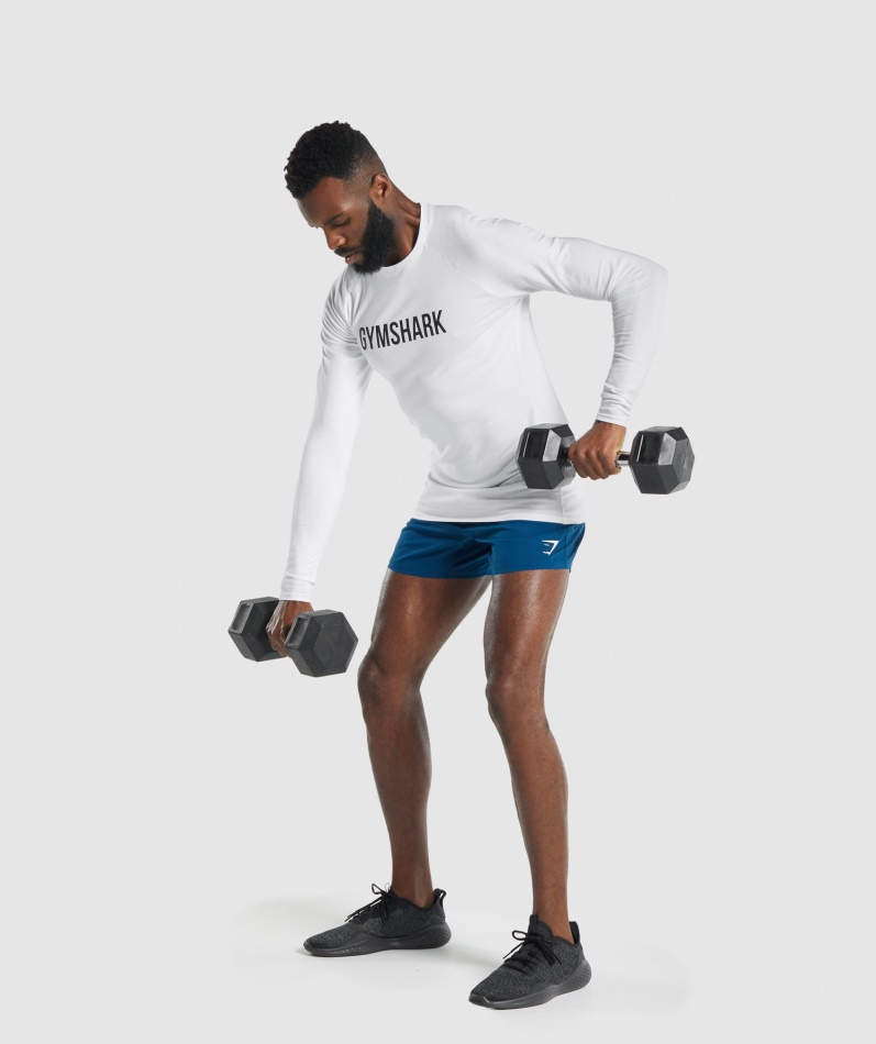 Gymshark Apollo Langermet T-skjorte Herre Hvit