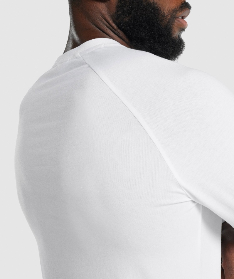 Gymshark Apollo Langermet T-skjorte Herre Hvit