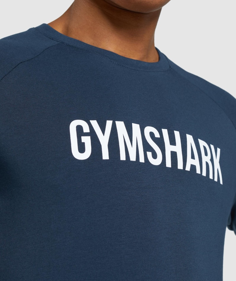 Gymshark Apollo Langermet T-skjorte Marine