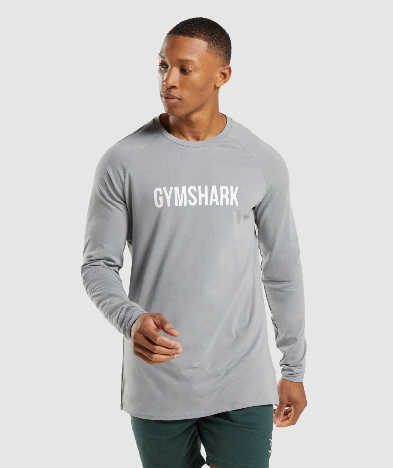 Gymshark Apollo Langermet T-skjorte Røykgrå