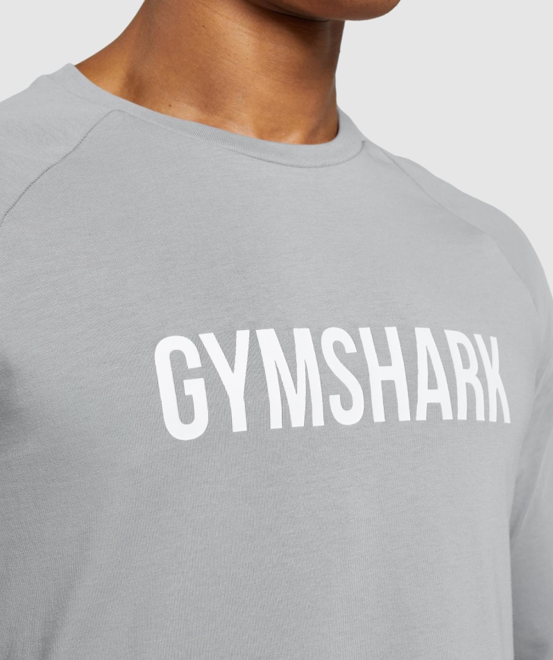 Gymshark Apollo Langermet T-skjorte Røykgrå