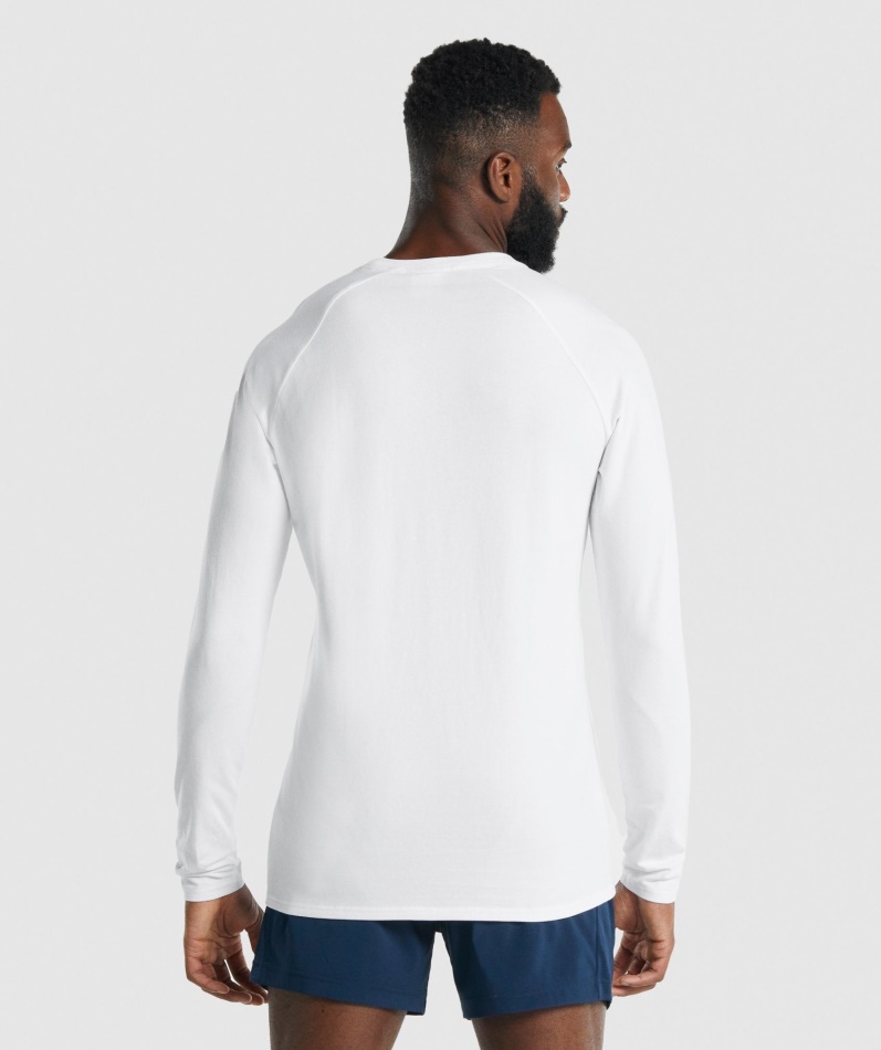 Gymshark Apollo Langermet T-skjorte Hvit