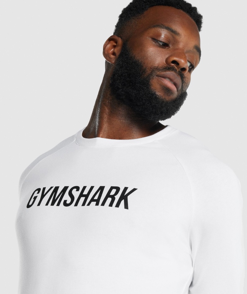 Gymshark Apollo Langermet T-skjorte Hvit
