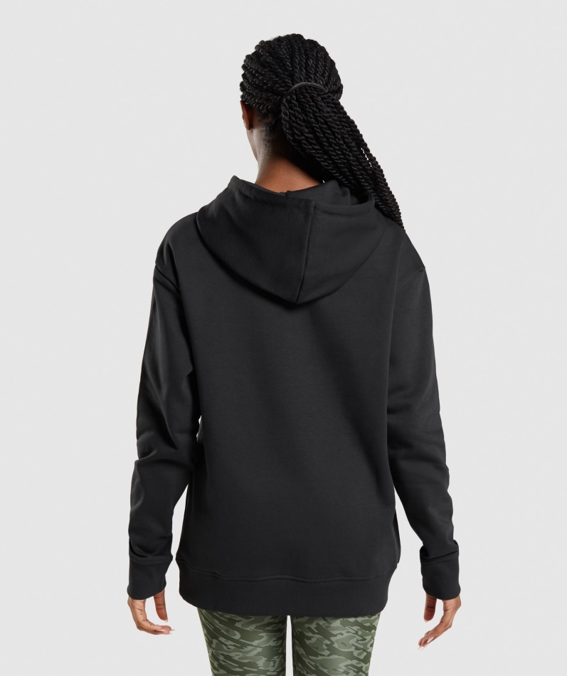Gymshark Apollo Oversized Hettegenser Svart