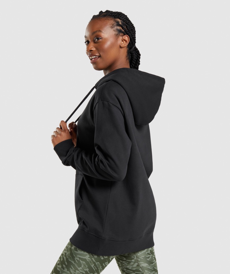 Gymshark Apollo Oversized Hettegenser Svart