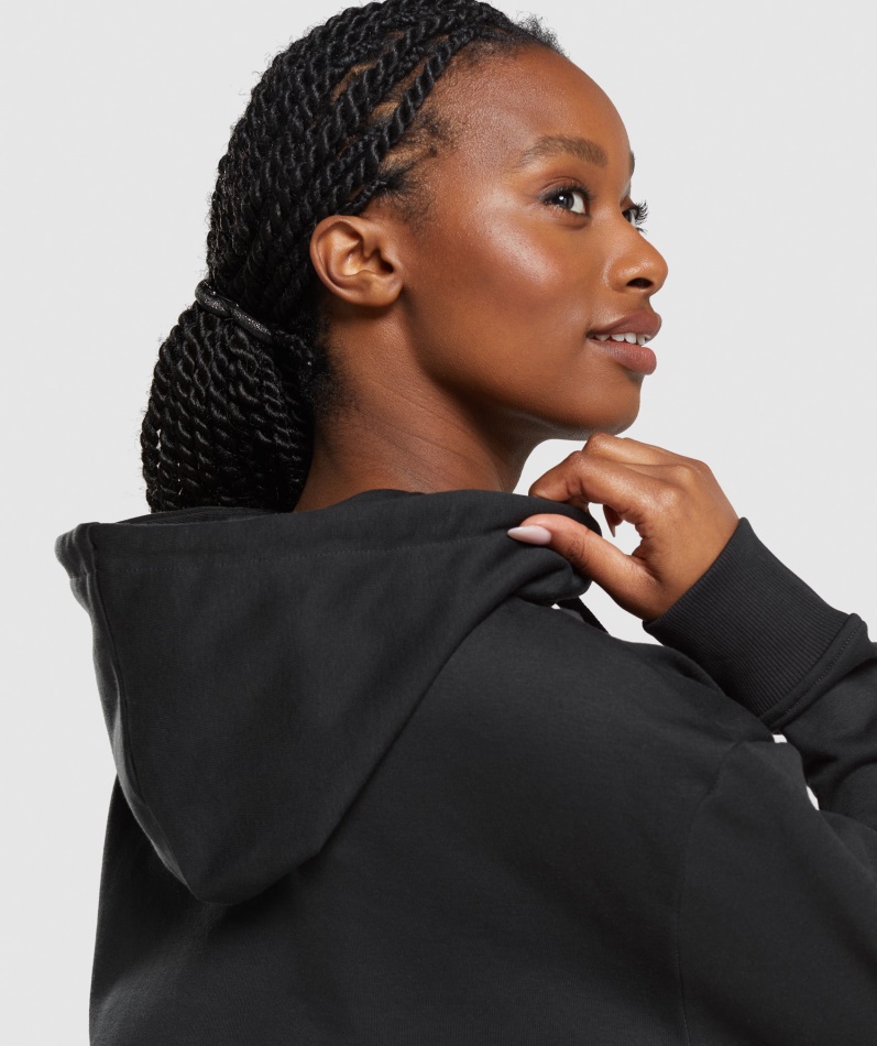 Gymshark Apollo Oversized Hettegenser Svart