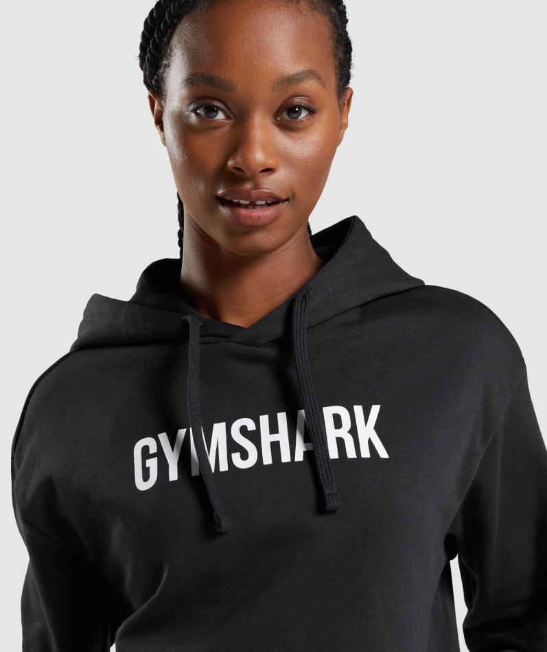 Gymshark Apollo Oversized Hettegenser Svart