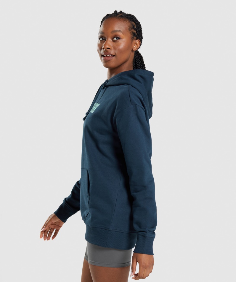 Gymshark Apollo Oversized Hettegenser Marine