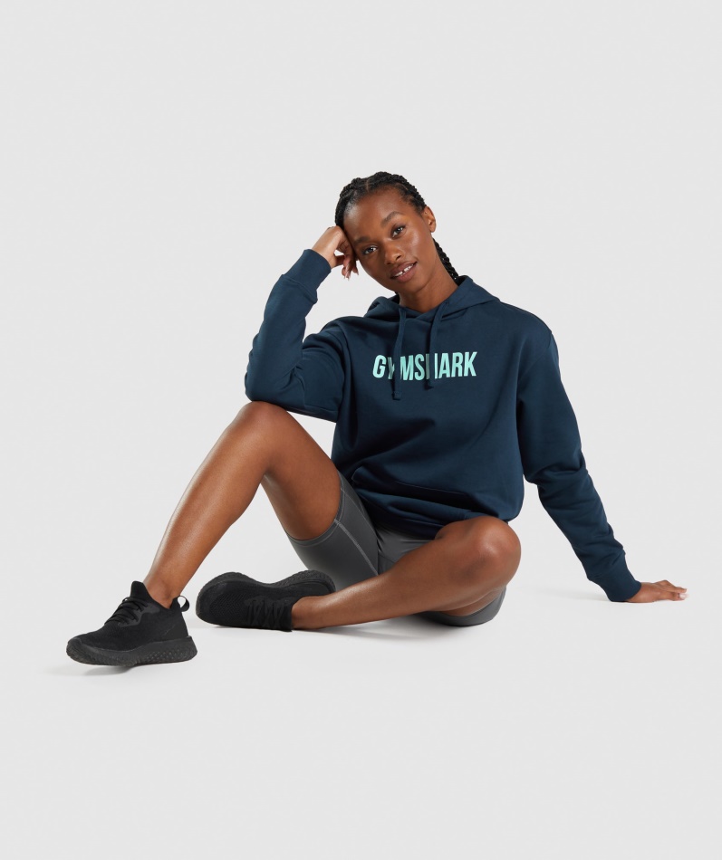 Gymshark Apollo Oversized Hettegenser Marine