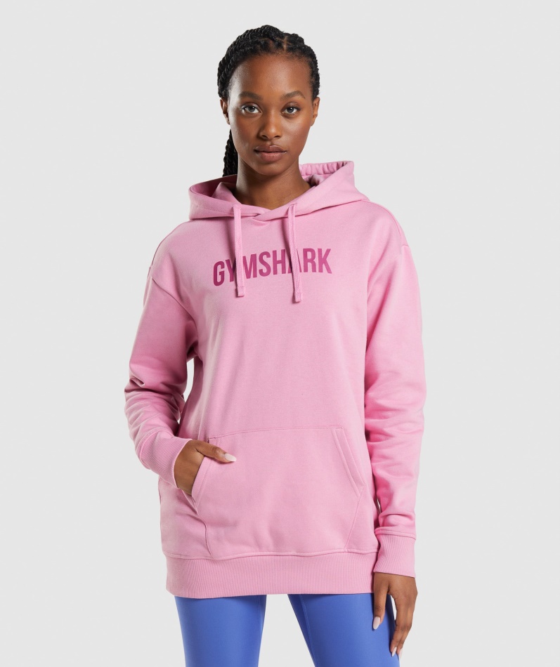 Gymshark Apollo Oversized Hettegenser Sorbet Rosa