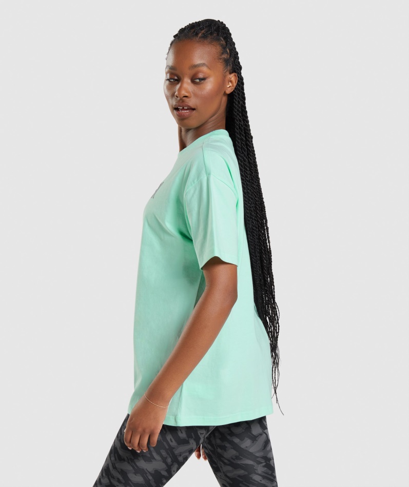 Gymshark Apollo Oversized T-skjorte Turboblå