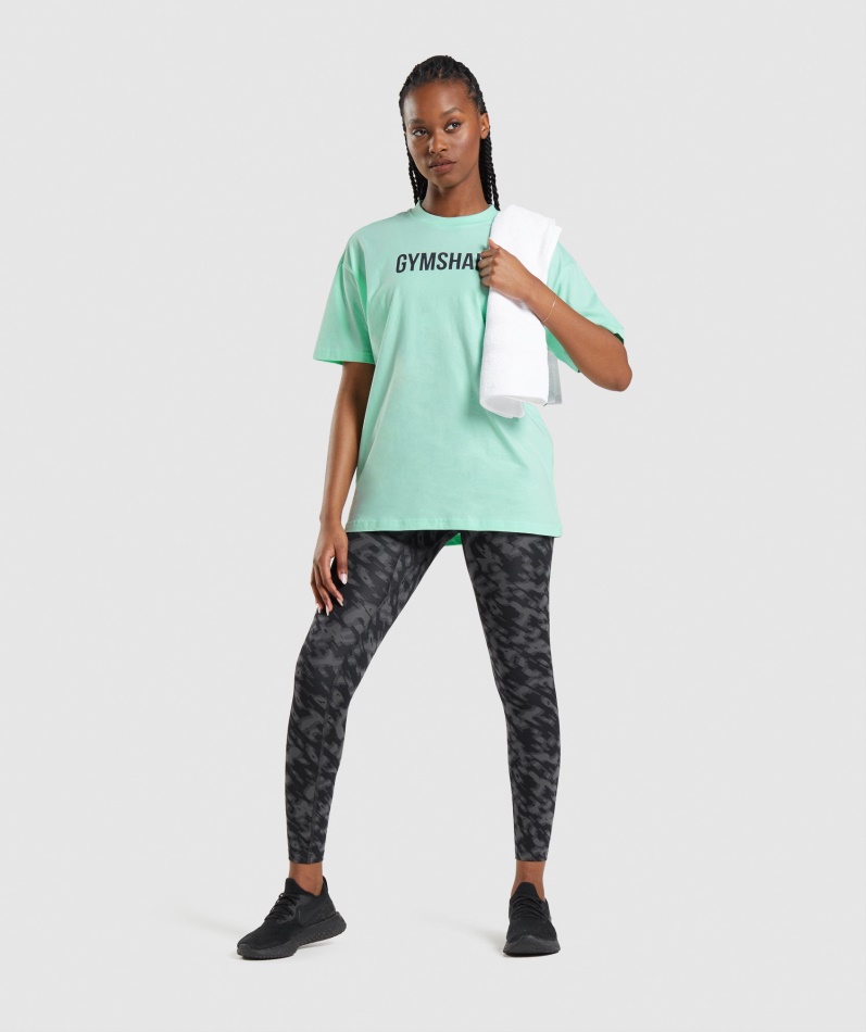 Gymshark Apollo Oversized T-skjorte Turboblå