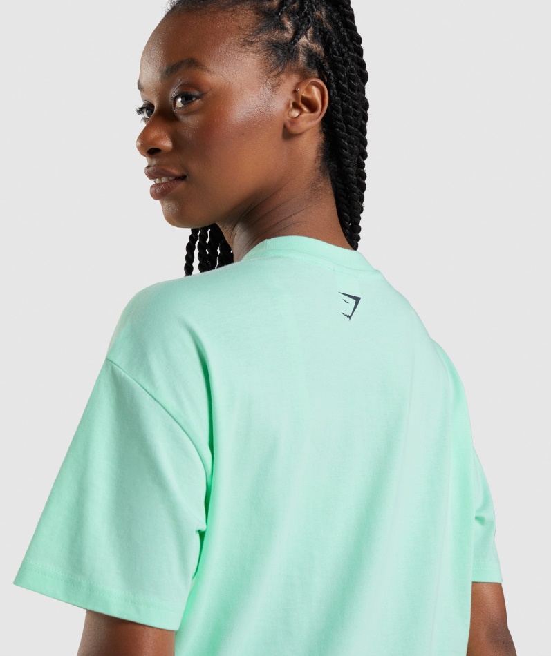 Gymshark Apollo Oversized T-skjorte Turboblå