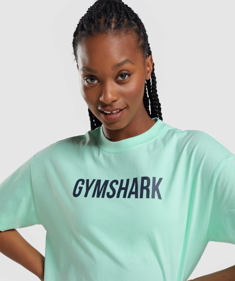 Gymshark Apollo Oversized T-skjorte Turboblå