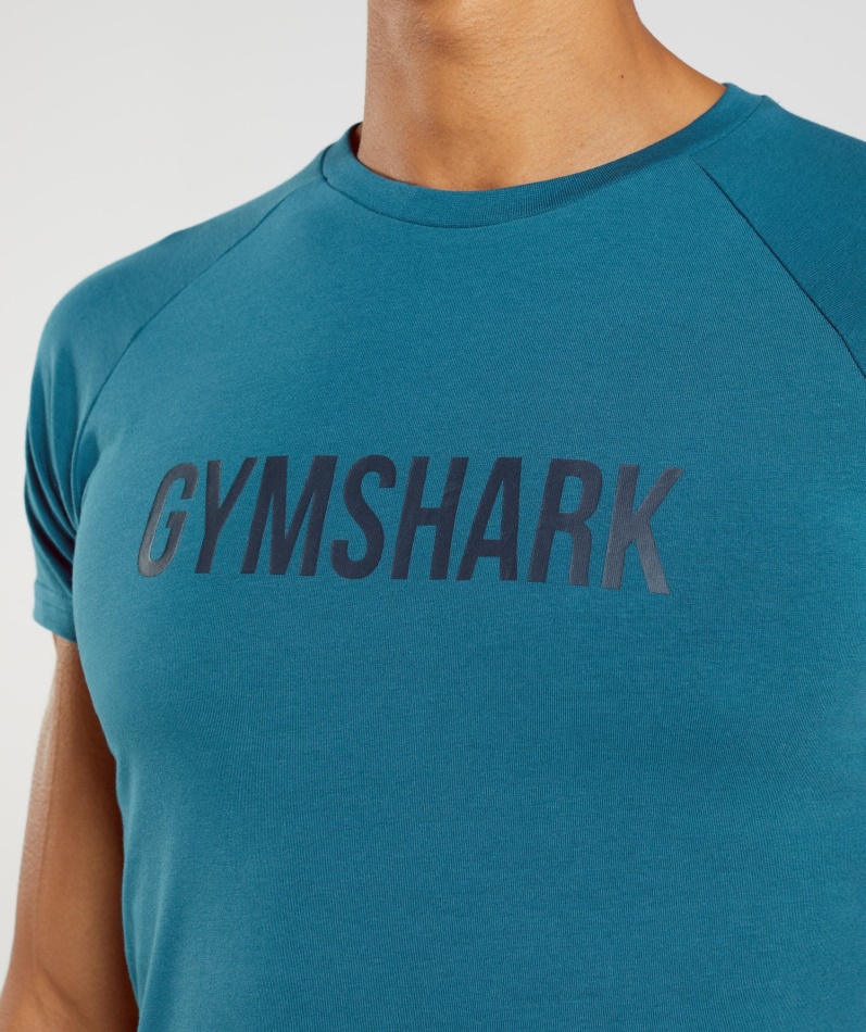 Gymshark Apollo T-skjorte Atlantic Blue