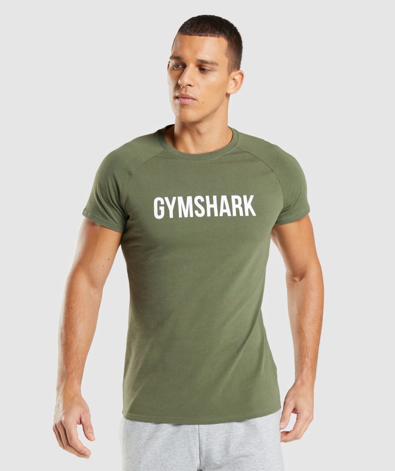 Gymshark Apollo T-skjorte Kjerne Oliven