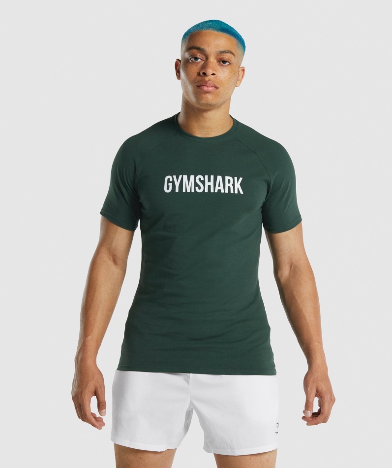 Gymshark Apollo T-skjorte Mørkegrønn