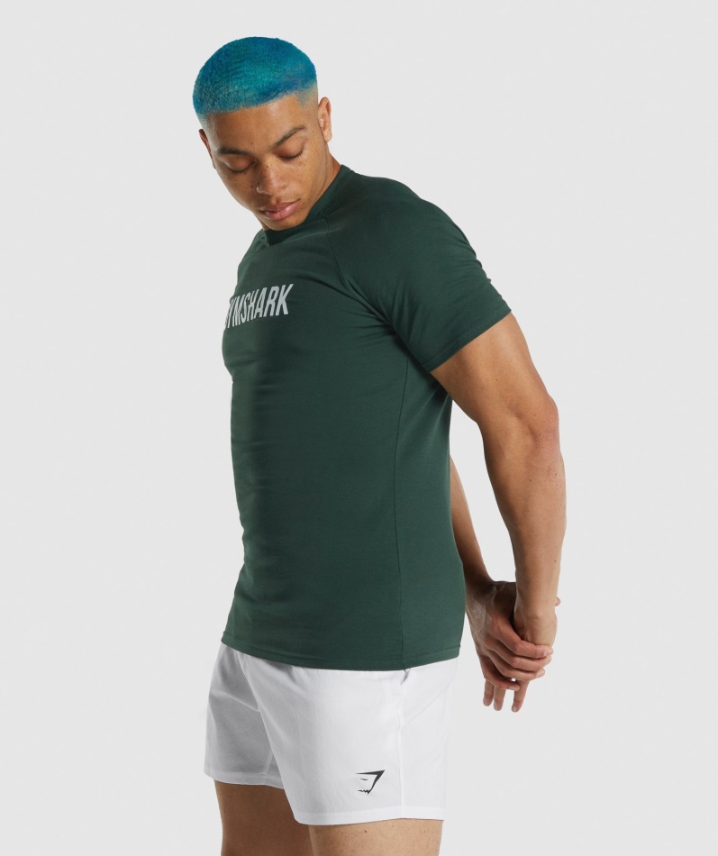 Gymshark Apollo T-skjorte Mørkegrønn