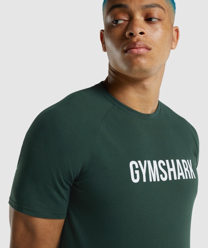 Gymshark Apollo T-skjorte Mørkegrønn