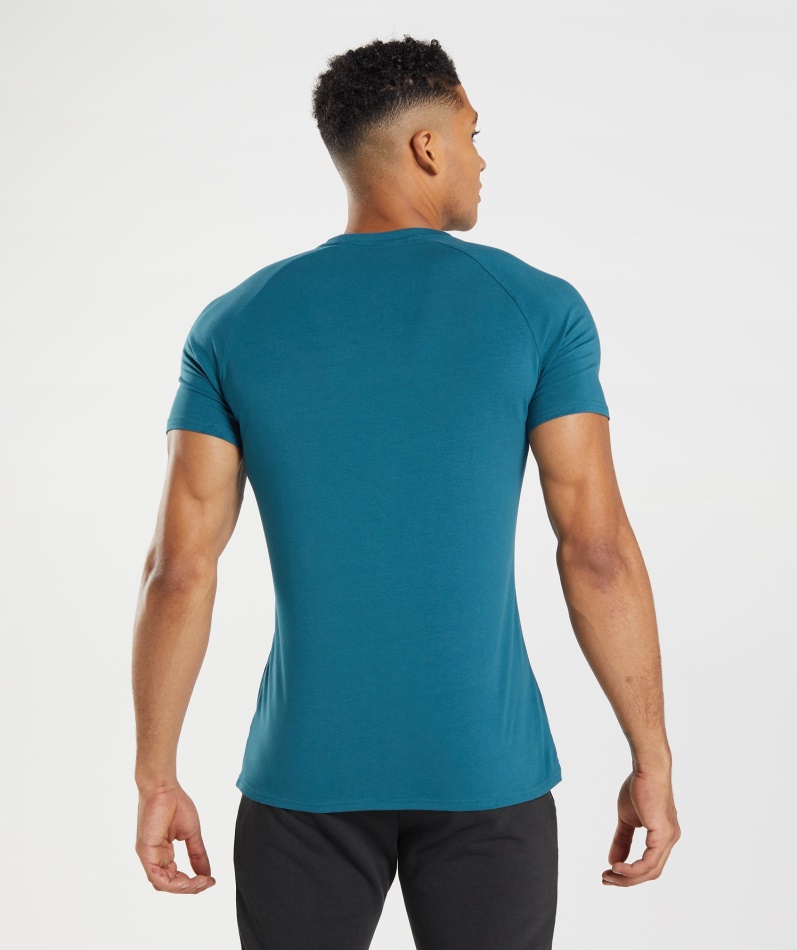 Gymshark Apollo T-skjorte Herre Atlantic Blue