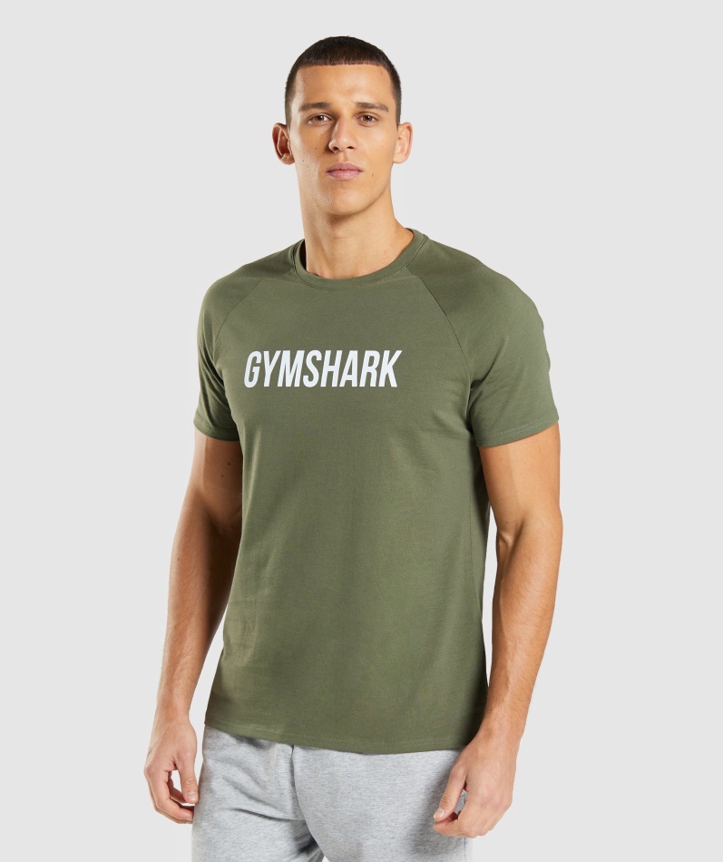 Gymshark Apollo T-skjorte Herre Core Oliven