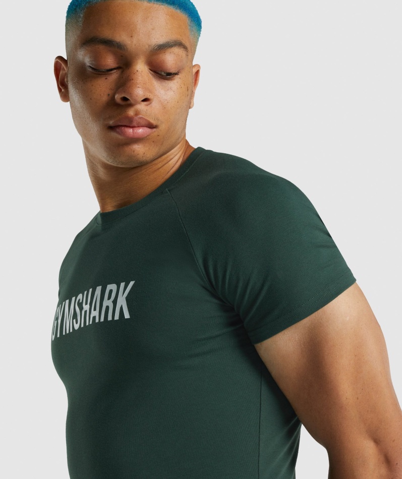 Gymshark Apollo T-skjorte Herre Mørkegrønn