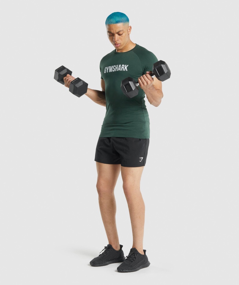 Gymshark Apollo T-skjorte Herre Mørkegrønn